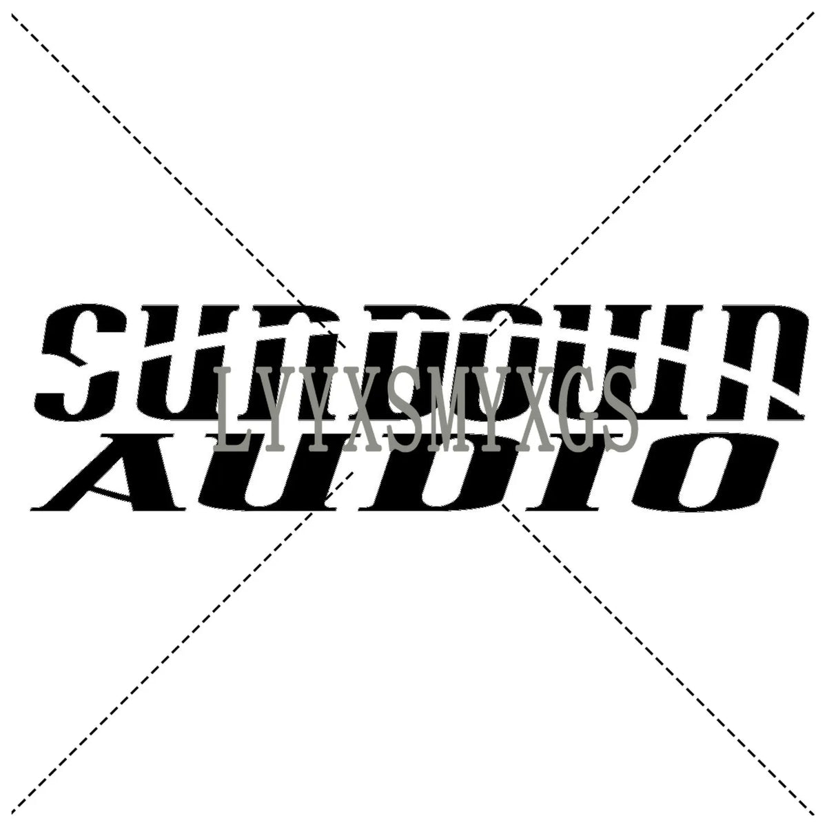 Personality self-adhesive Sundown Audio Sticker Rear Window