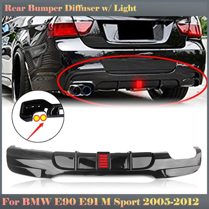For BMW 3 Series E90 E91 Rear Bumper Diffuser Lip 318I 320I 325I