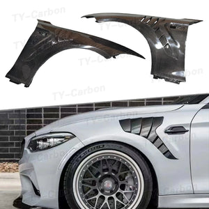 For BMW 2 Series F87 M2 Dry Carbon Fiber Front Side Fender Vents