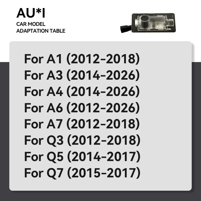 For Audi Q3 Q5 A1 A3 Welcome A5 A6 A7 Q7 License Plate Refit Icon