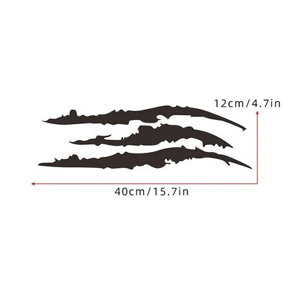 A Set Ghost Claw Stickers Headlights Pvc Carving Hood