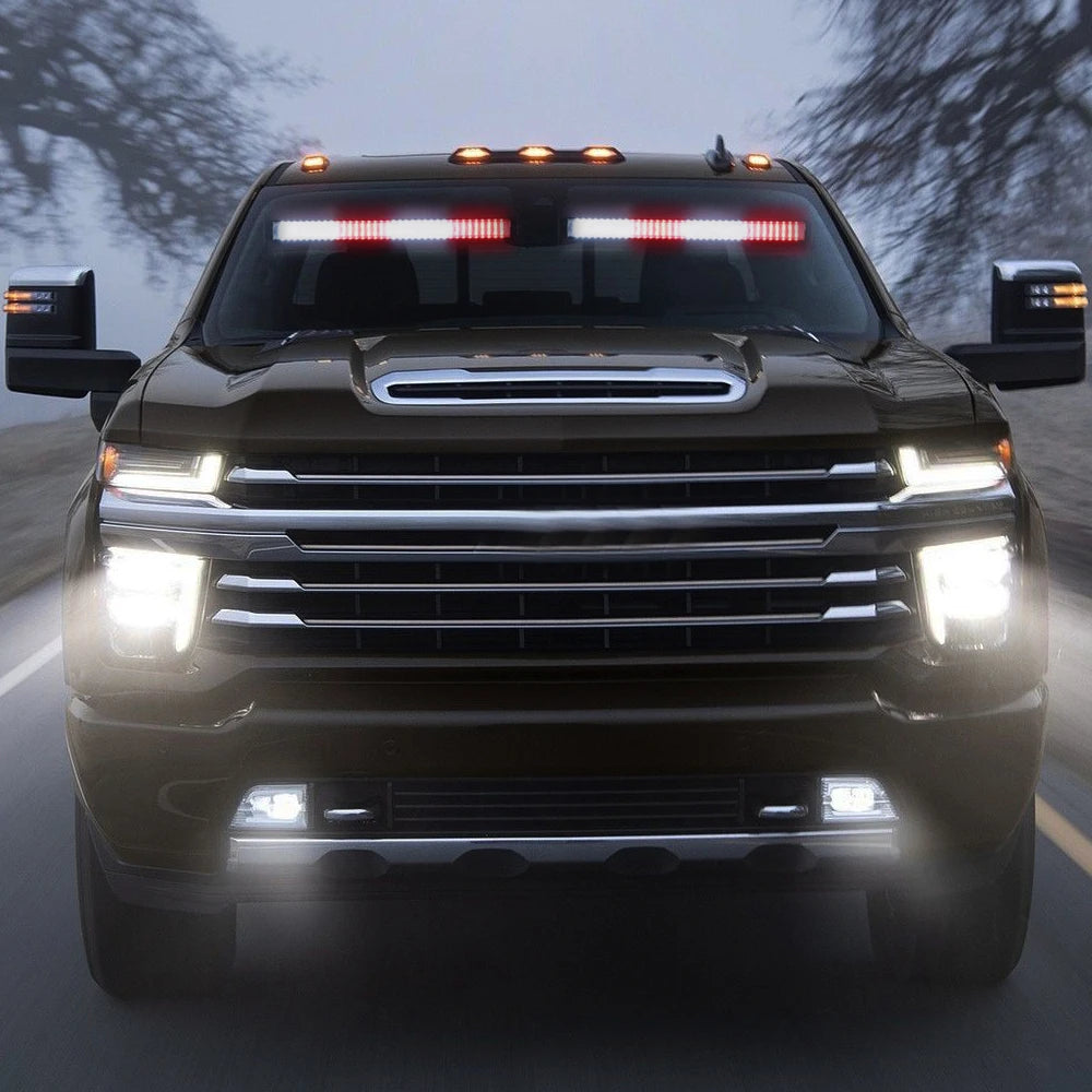 In Strobe Emergency Warning 144 Windshield Bar Traffic Advisor