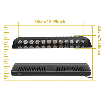 For 4" 2PCS Amber White 12LED Traffic Advisor Dash Strobe Bars