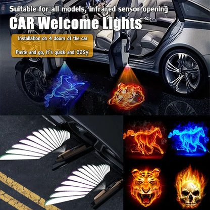 2PCS Retrofit Welcome Induction Turn On Angel Wing Lima