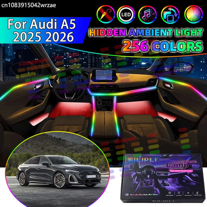 For Audi A5 2025 2026 B10 MK3 RGB Interior Ambient Strips