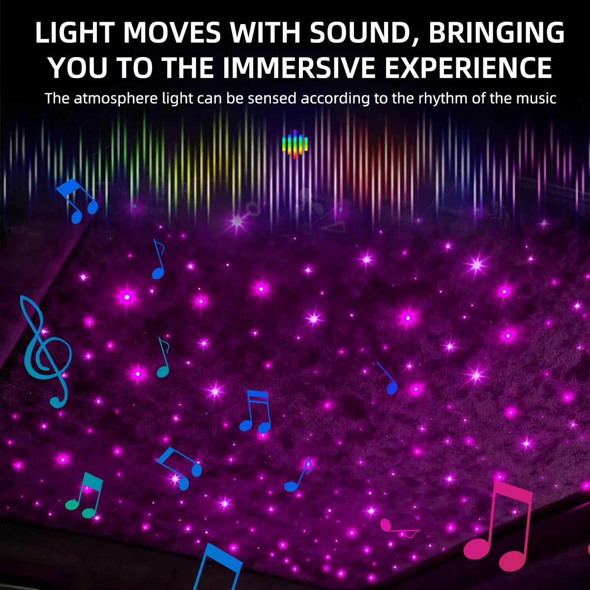 Starry Sky Atmosphere In RGB Fiber Optic Star Ceiling