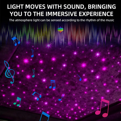 Starry Sky Atmosphere In RGB Fiber Optic Star Ceiling