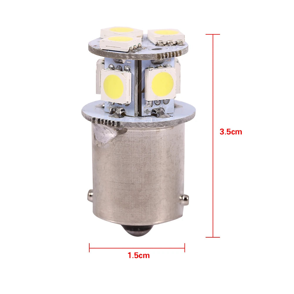 White Brake Bulb 1156 ba15s R5W 5050 8SMD Stop