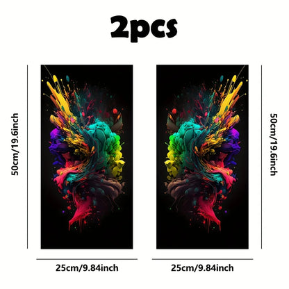 For B-pillar Exterior Accessories 2-pack Splash Paint Pattern