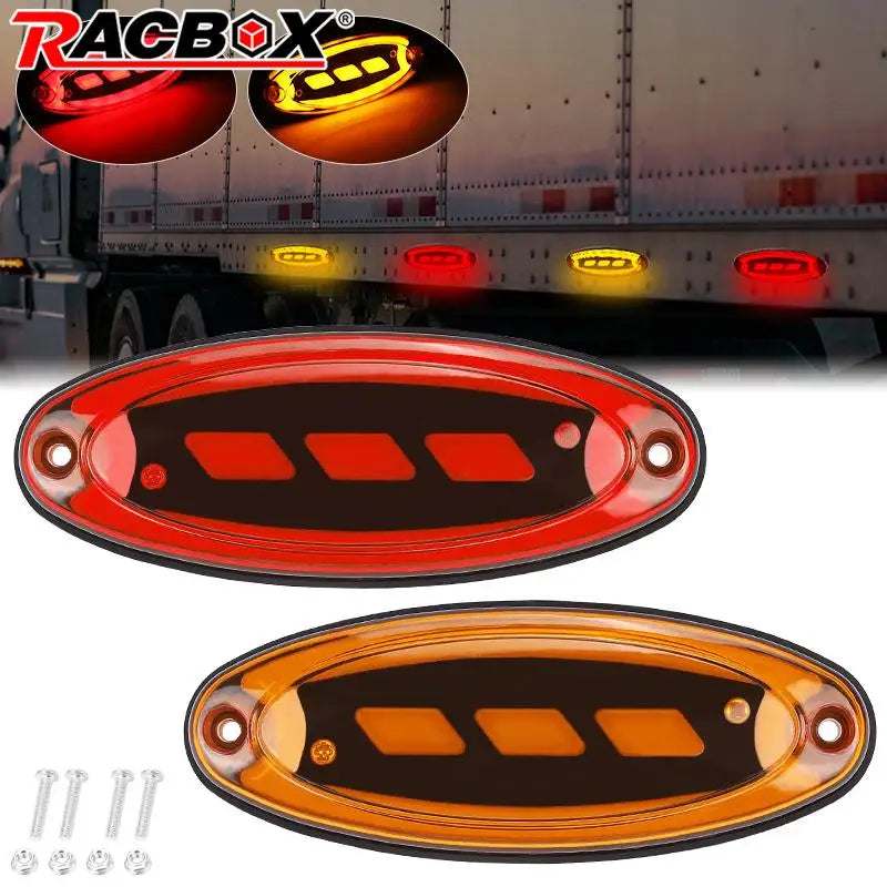 Truck Oval Side Red Yellow Marker Turn Signals Rear
