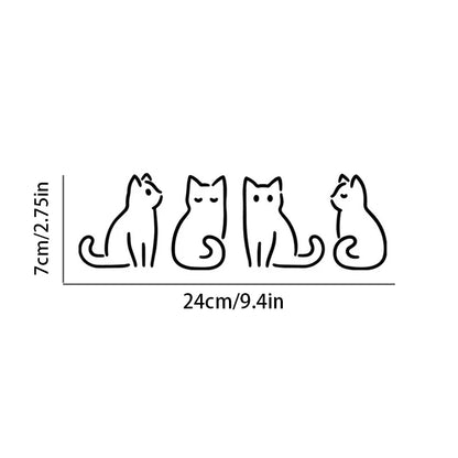 Cute Cat Sticker Vinyl Decal Window Bumper Motorcycle Fridge
