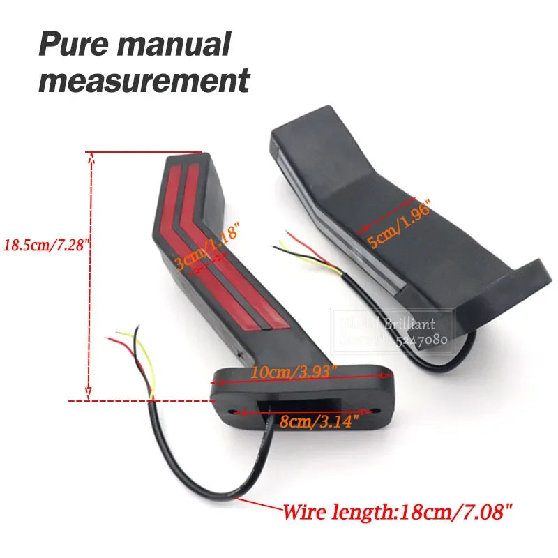 2X Side Marker Flowing Turn Signals 12V 24V Cars