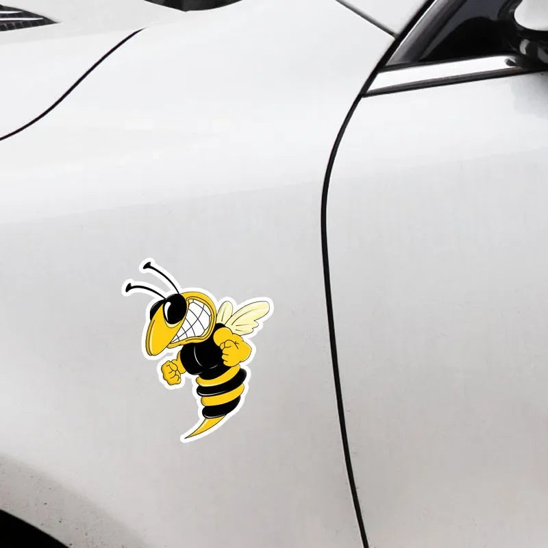 13CM A Ferocious Bee Stickers On Sunscreen Waterproof Cover