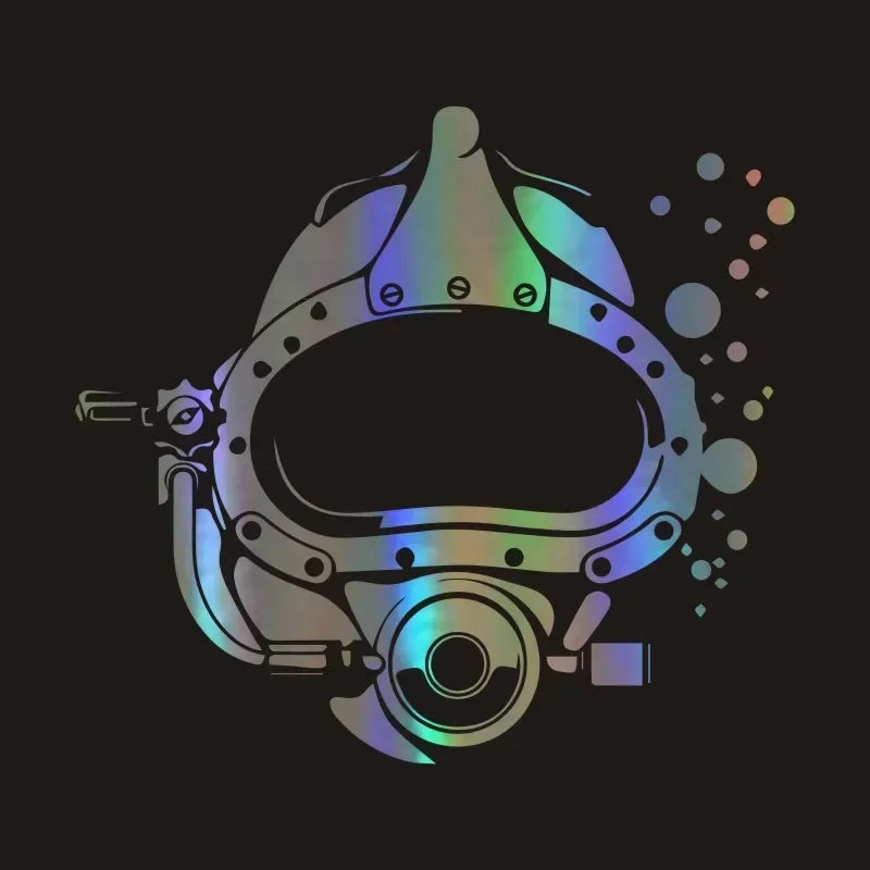Sticker Diver Diving Mask Decal Waterproof Custom 16.6cm 15.1cm
