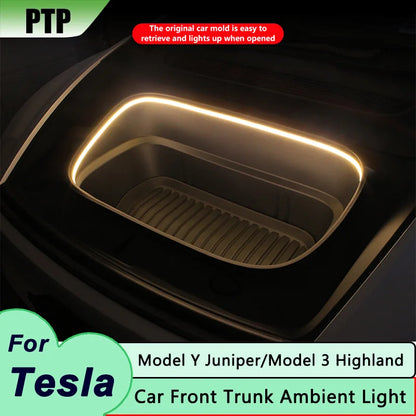 For Tesla Model 3 Highland 2024 Frunk Strip Front Trunk Ambient