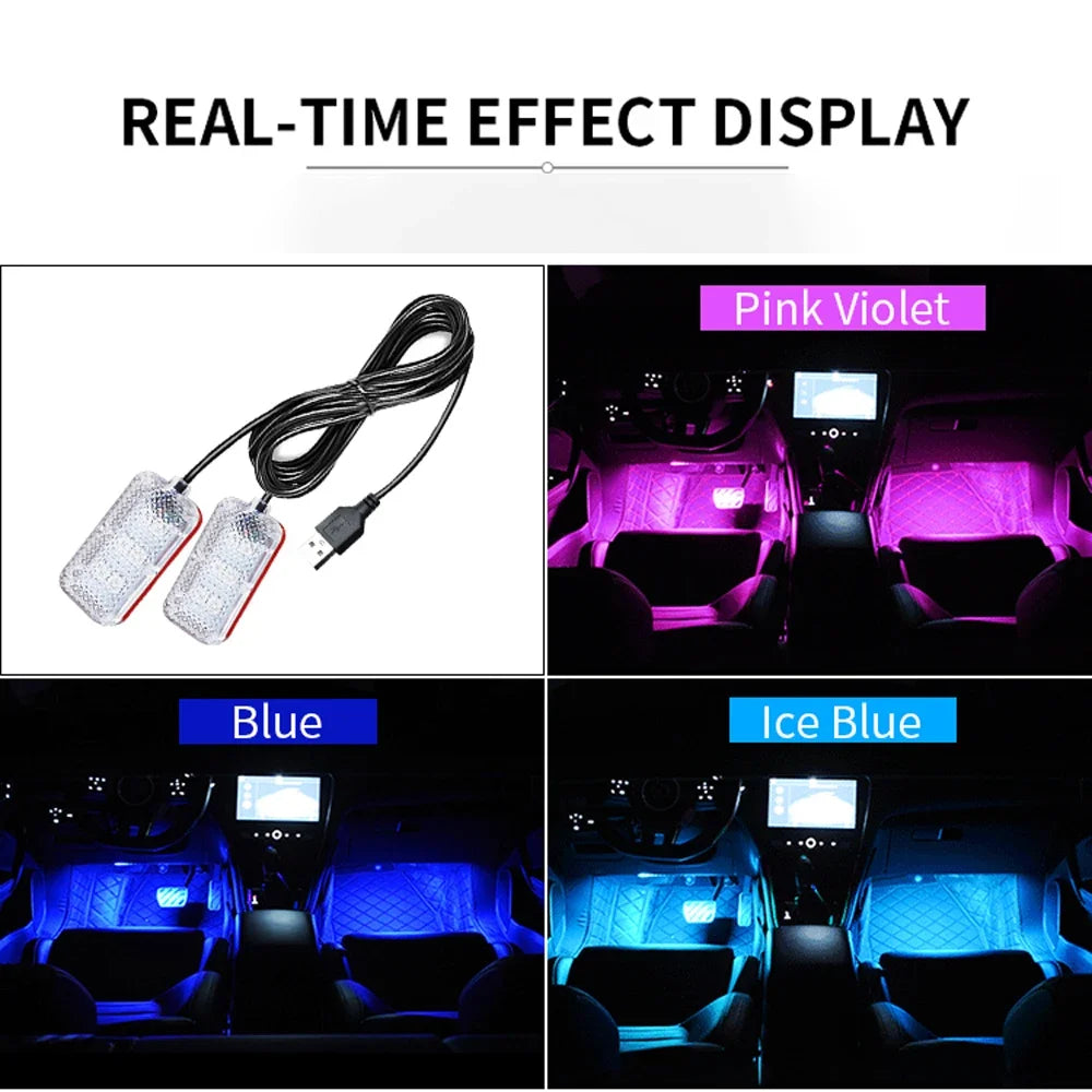 Neon Interior Ambient Foot Kit Backlight 5V 12V RGB