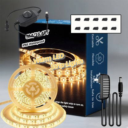 For Bedroom Kitchen Under Cabinet Living 12V Warm Color Strip