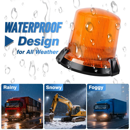 For 12-80 V Dc Or 12-48 Amber ABS Material Strobe V Dc Vehicles