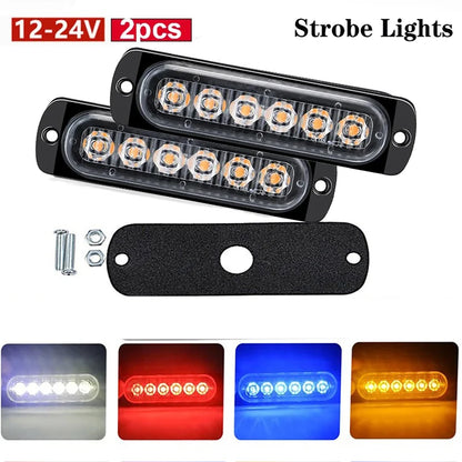 2PCS Strobe Side Marker Warning Daytime Running Truck Tail