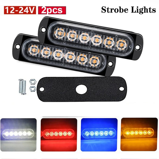 2PCS Strobe Side Marker Warning Daytime Running Truck Tail
