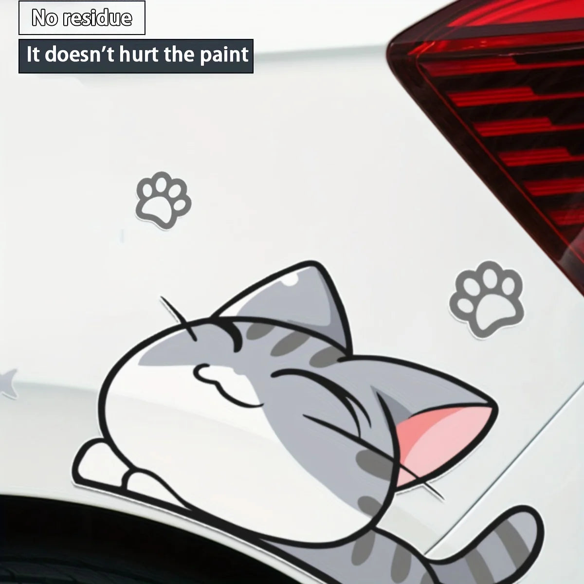 10PCS Cat Fish Stickers Wheel Brow Bumper Sticker Scratches