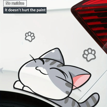 10PCS Cat Fish Stickers Wheel Brow Bumper Sticker Scratches