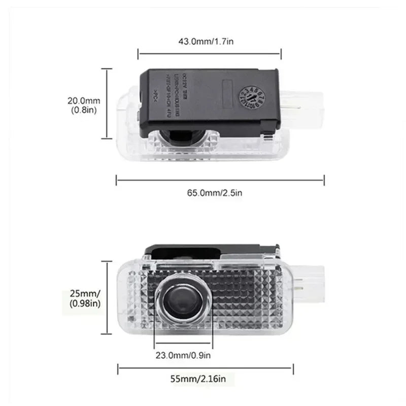 For Audi Allroad Tt A1 A3 Door Welcome Ghost Shadow Warning 8L