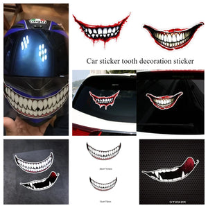 For Classic Hero Venom Teeth Mouth Sticker Modified Wheel Tail