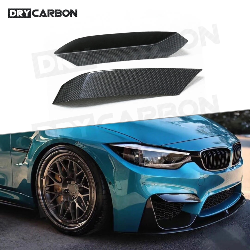 For BMW F80 M3 F82 F83 Carbon Fiber Front Bumper Fog Eyebrows