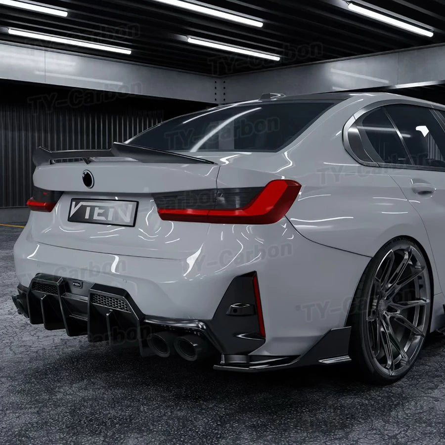 For BMW 3 Series G20 G28 Vten Rear Bumper Diffuser Splitters Lci