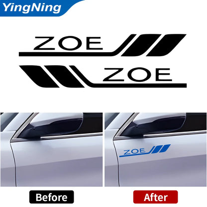 For Renault Zoe Auto Accessories 2PCS Side Reflective Sticker