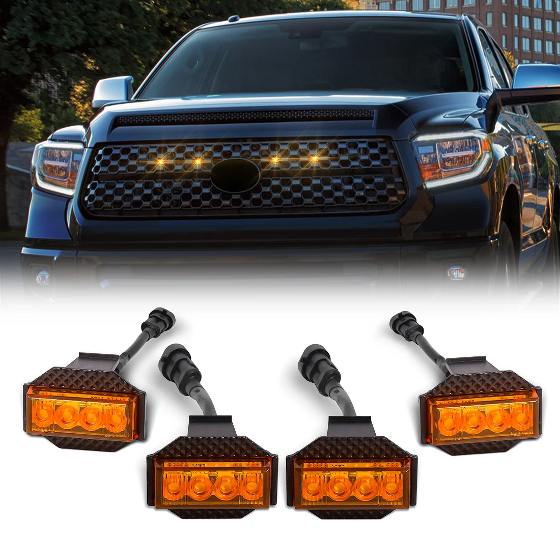 For Toyota Tundra 2018 2019 2020 Warning Front Grille Strobe