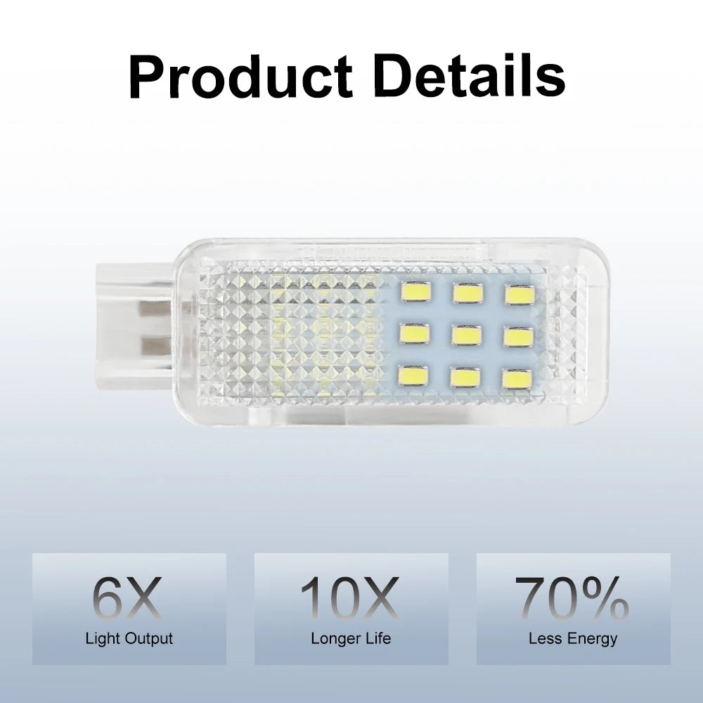 For Audi A3 8P A4 B6 2PCS Luggage Trunk Lampcar Interior A6 C6
