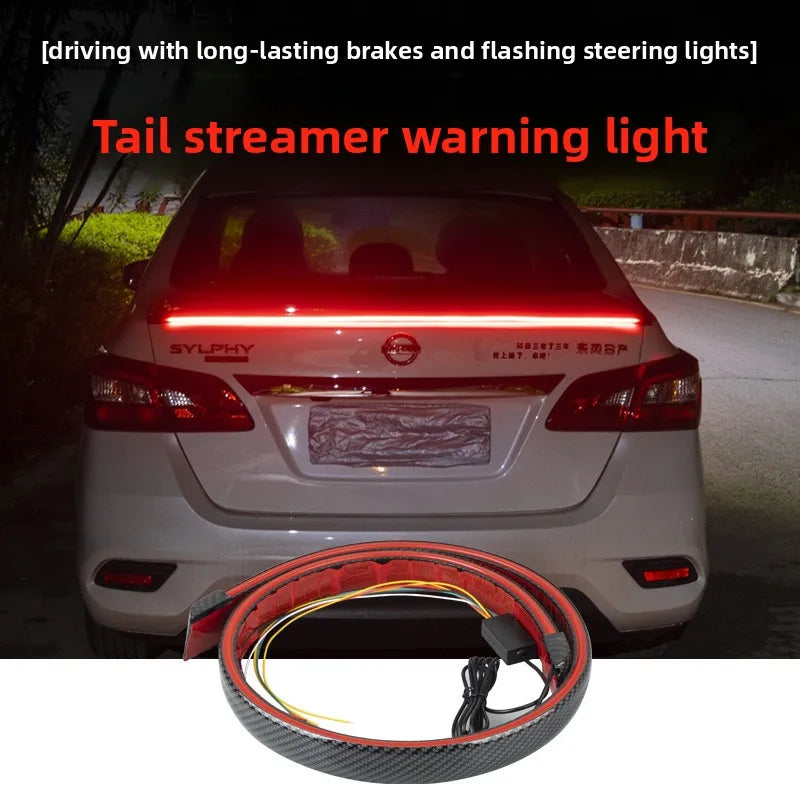 120CM Spoiler Carbon Fiber Rear Trunk Flow Third Brake