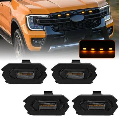 For Ford Ranger T9 2022 2023 4PCS Grille Front Warning Fog Net