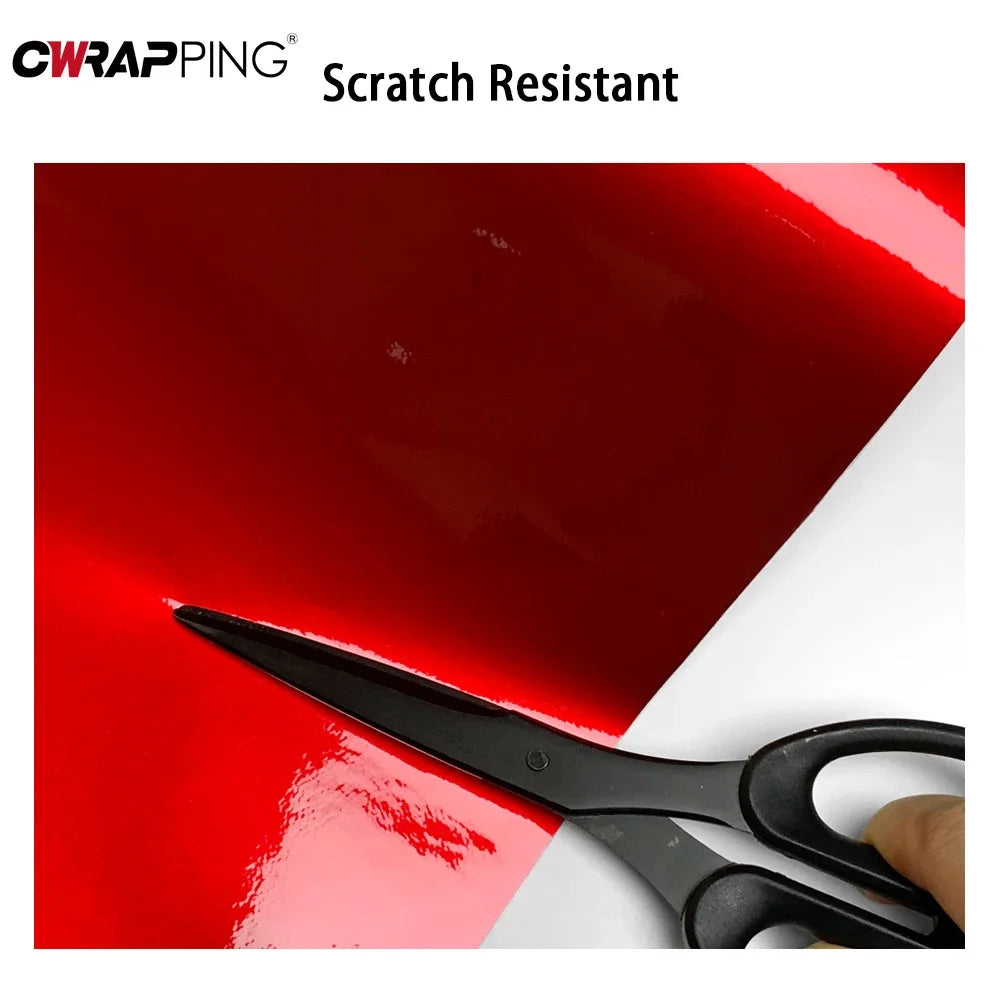 For Motorcycle Glossy Aurora Red Stickers Body Wrapping Self