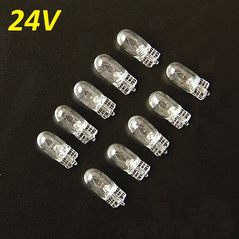 10PCS 24V T10 W5W 194 158 Wedge 4300K 12V