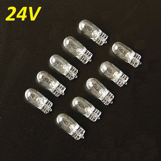10PCS 24V T10 W5W 194 158 Wedge 4300K 12V