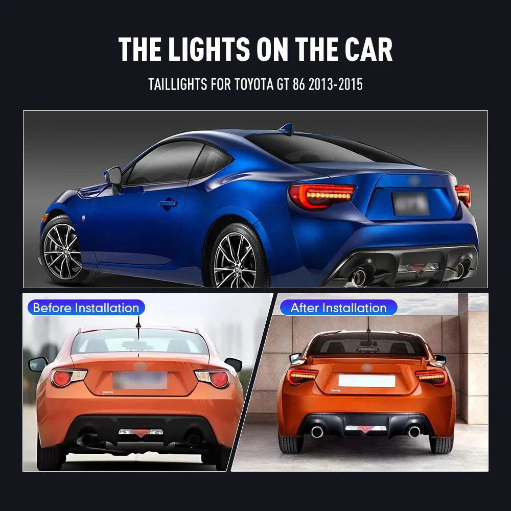 For Toyota Gt 86 2013-2015 Drl Pair Tail Reverse Brake Turning