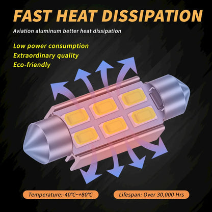 4PCS C5W Bulb Canbus Festoon C10W Dome Reading Interior
