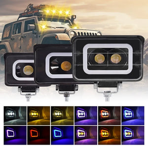 RGB Work 4.5 5.9 6.5 Inch Square Driving Fog