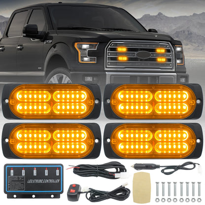 Laikesi 4-unit Synchronous Emergency Flashing Kit Ultra Thin