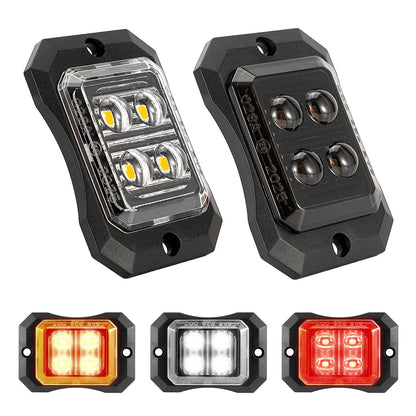12 Truck Side Marker Strobe Flash Warning 12-24v Waterproof