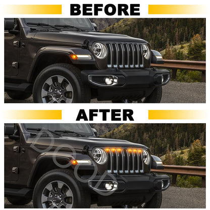 For Jeep Wrangler Jl Jlu 2018-2023 Grille Fit Grills