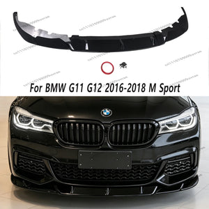 For BMW 7 Series G11 G12 Gloss Black ABS Front Bumper Splitter