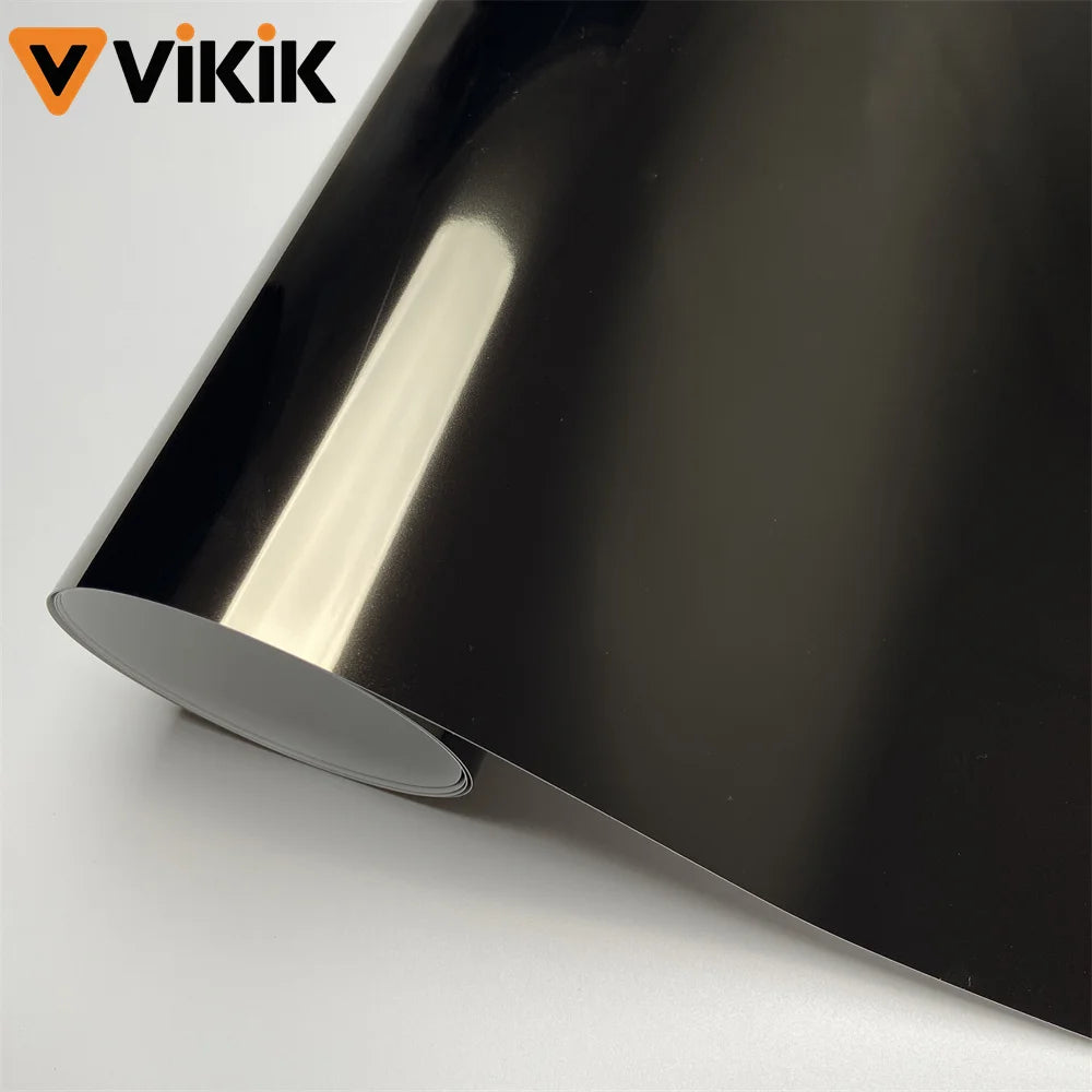 Premium Pet Chrome Black Vinyl Wrap Adhesive Film Roll