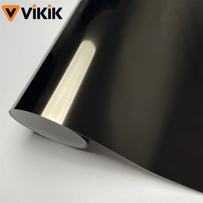 Premium Pet Chrome Black Vinyl Wrap Adhesive Film Roll