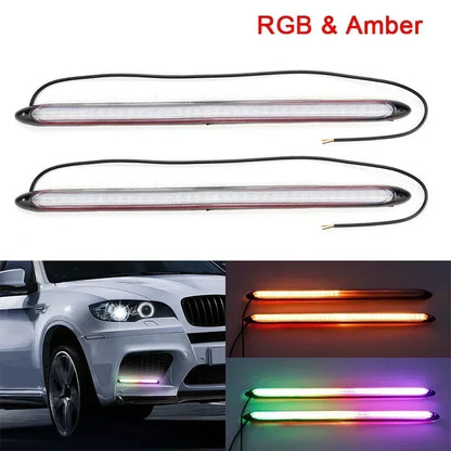 Daytime Running Waterproof Sequential Flow Turn Signal Drl