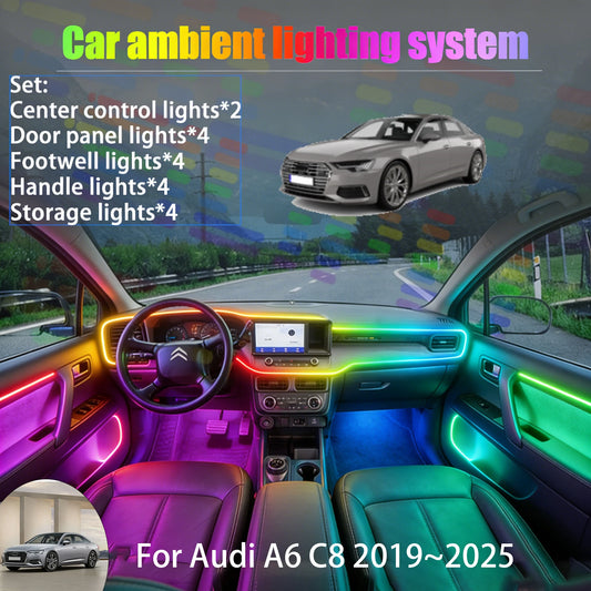 For Audi A6 C8 2019~2025 4K In Ambient Lighting Trunk Interior