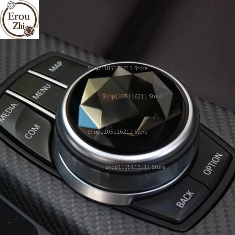 For BMW 1 3 5 6 1PC Multi Media Knob Cover Multimedia Button